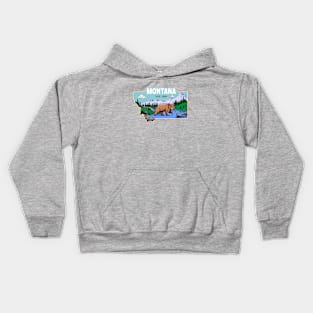 Montana and vintage Kids Hoodie